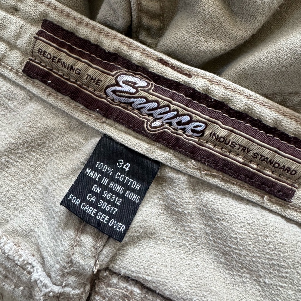 Y2K Enyce Cargo Pants Mens 34 Beige Baggy Workwear Skater Wide Leg EUC - Picture 7 of 7